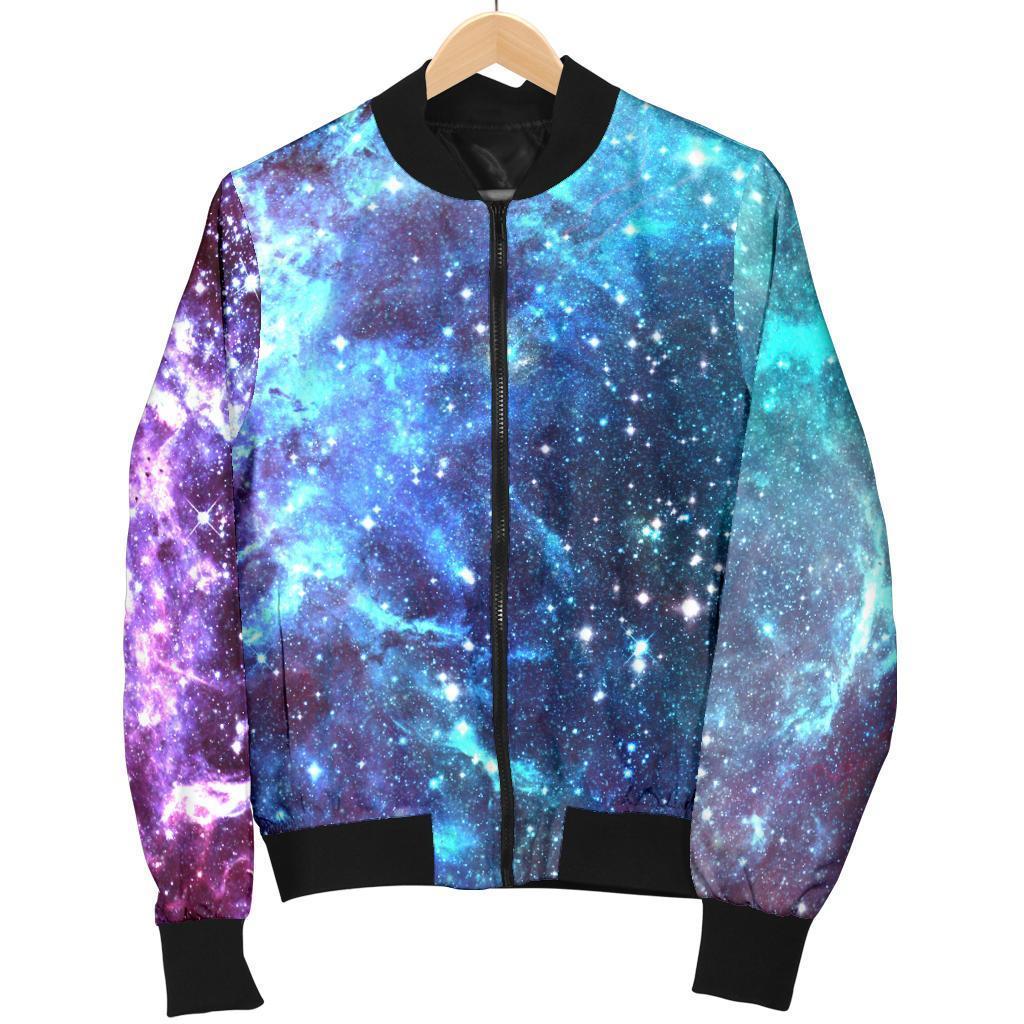 Starfield Nebula Galaxy Space Print Men's Bomber Jacket