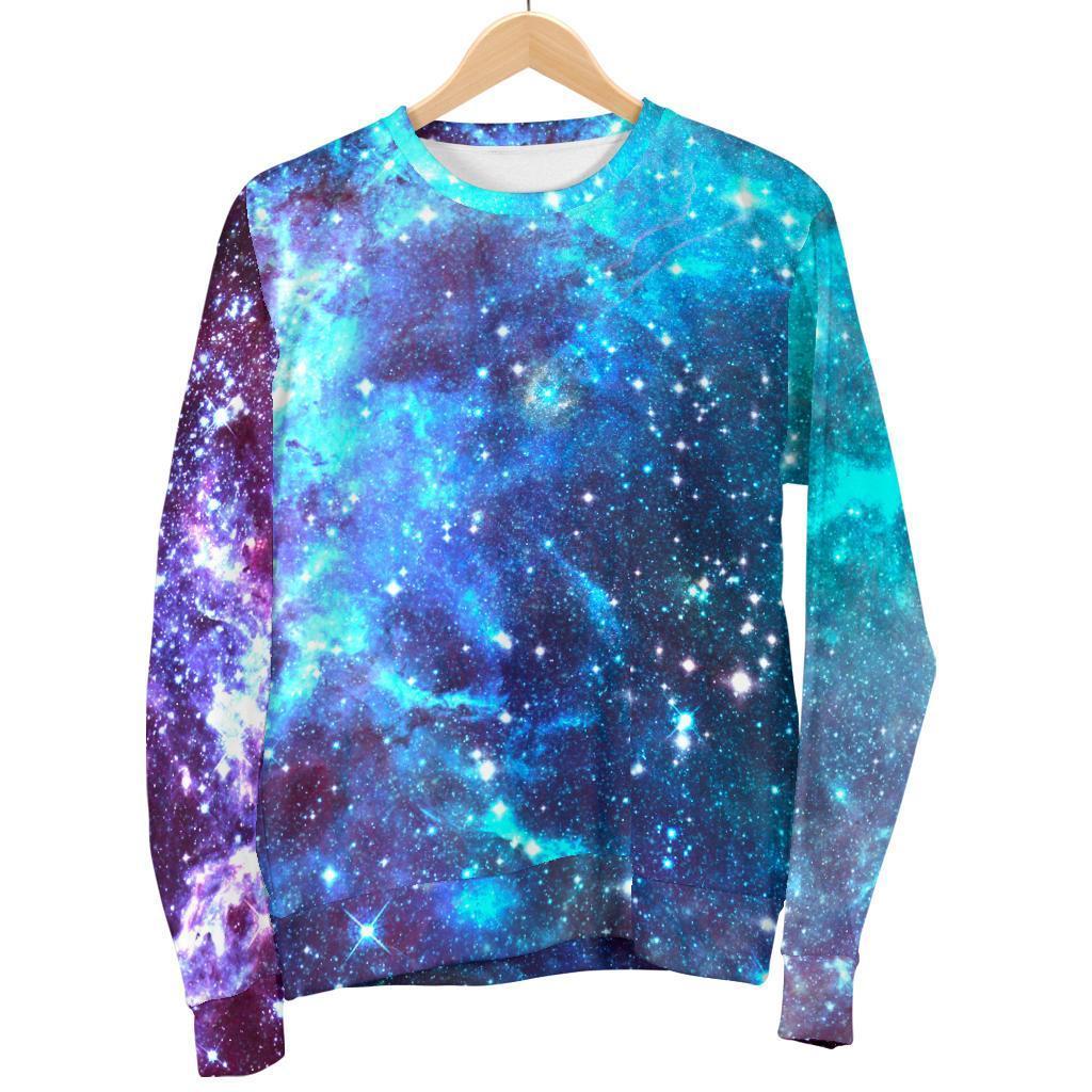 Starfield Nebula Galaxy Space Print Men's Crewneck Sweatshirt