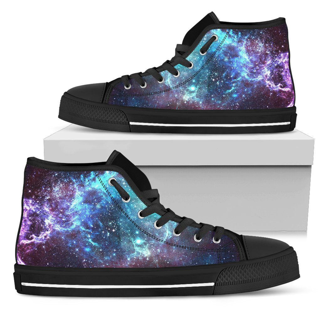 Starfield Nebula Galaxy Space Print Men's High Top Shoes