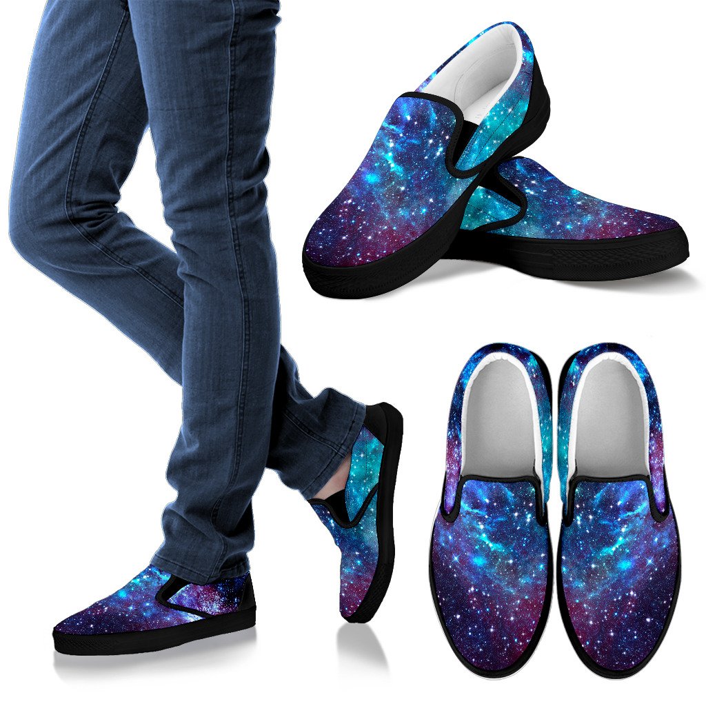 Starfield Nebula Galaxy Space Print Men's Slip On Shoes