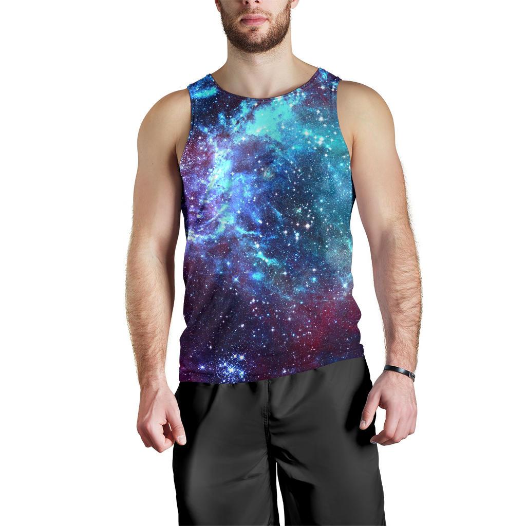 Starfield Nebula Galaxy Space Print Men's Tank Top