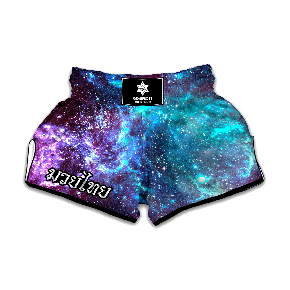 Starfield Nebula Galaxy Space Print Muay Thai Boxing Shorts