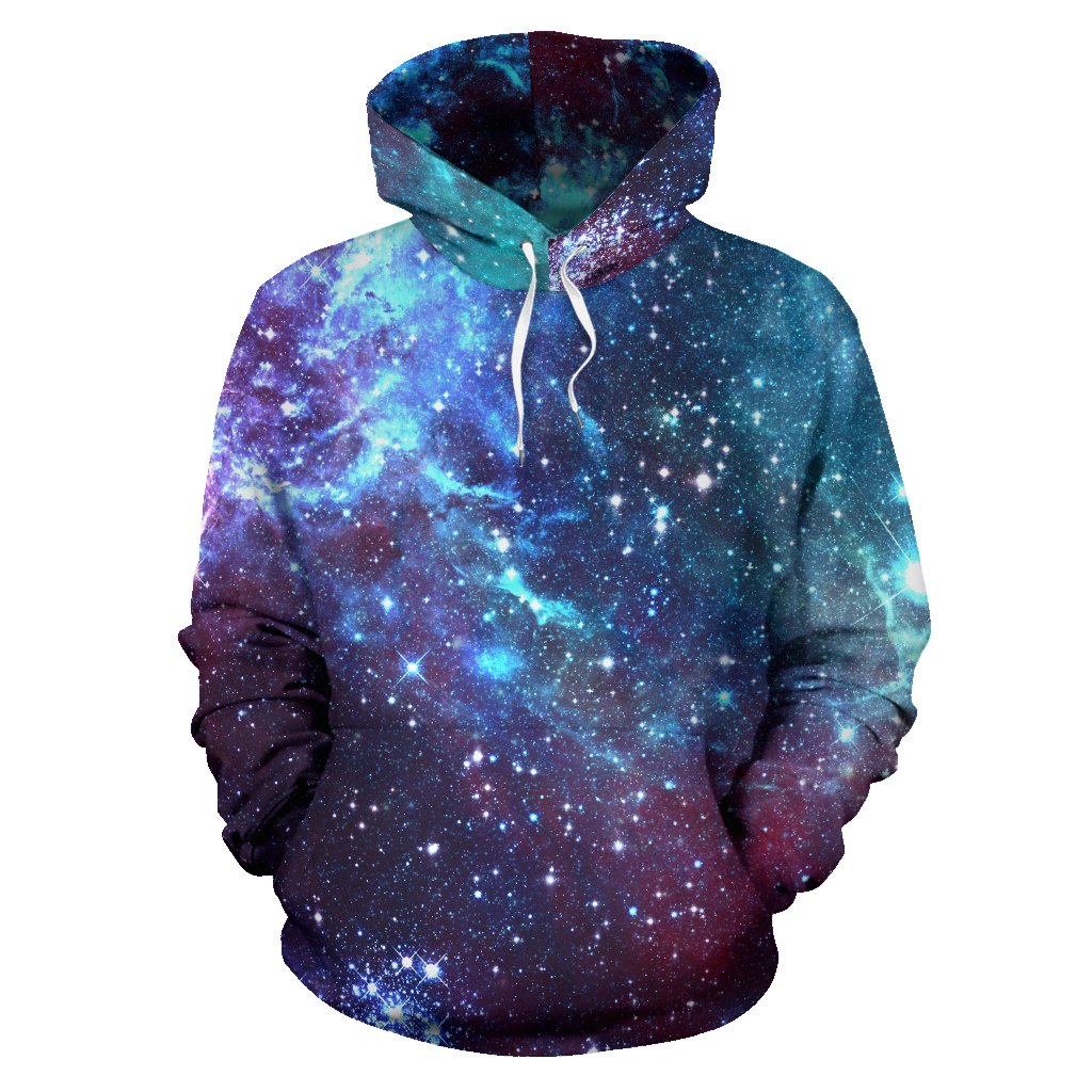 Starfield Nebula Galaxy Space Print Pullover Hoodie