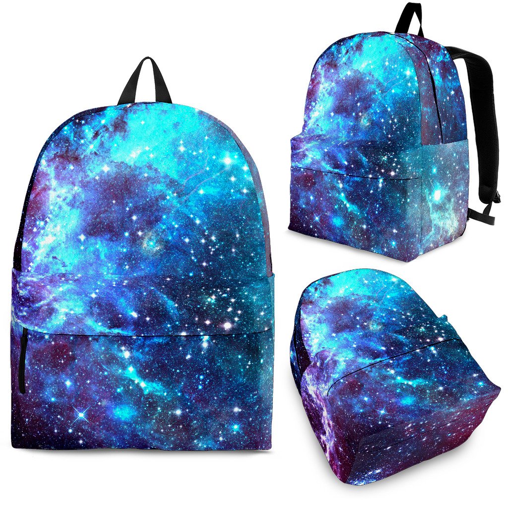 Starfield Nebula Galaxy Space Print School Backpack