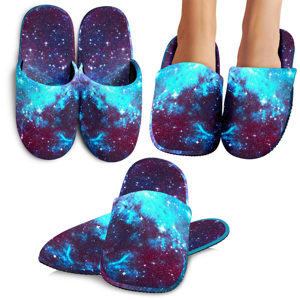 Starfield Nebula Galaxy Space Print Slippers