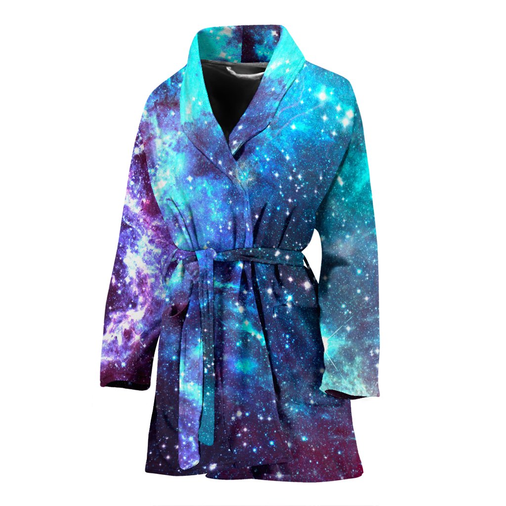 Starfield Nebula Galaxy Space Print Women's Bathrobe