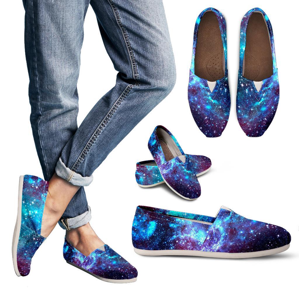 Starfield Nebula Galaxy Space Print Women's Casual Canvas Shoes