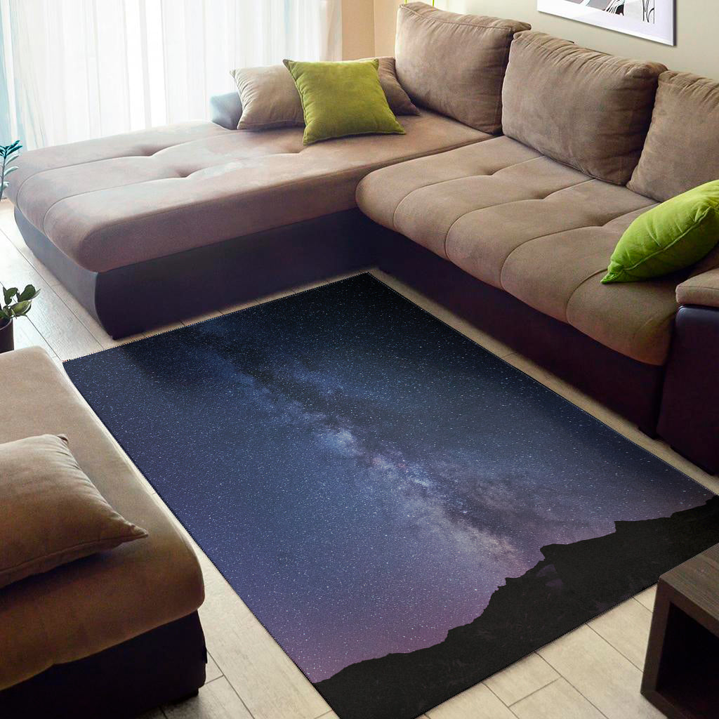 Stars Night Milky Way Print Area Rug