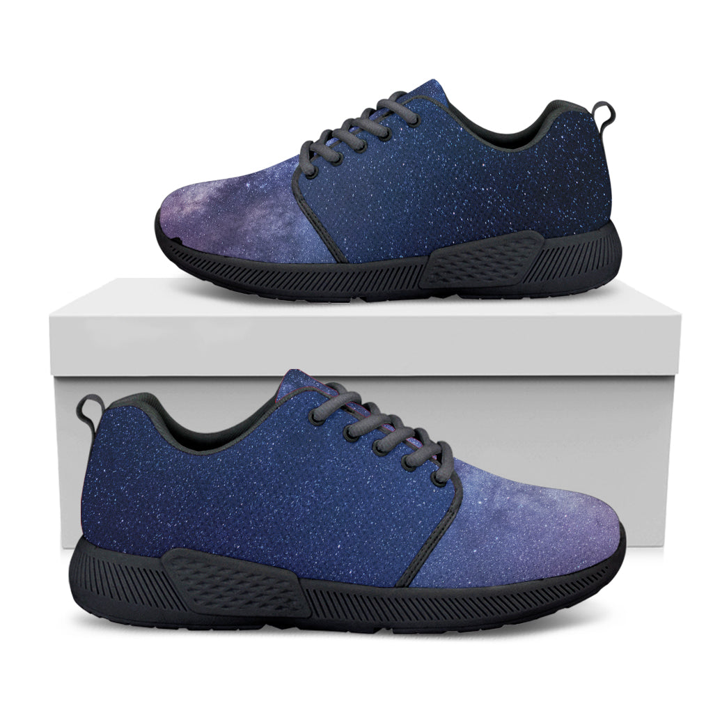 Stars Night Milky Way Print Black Athletic Shoes