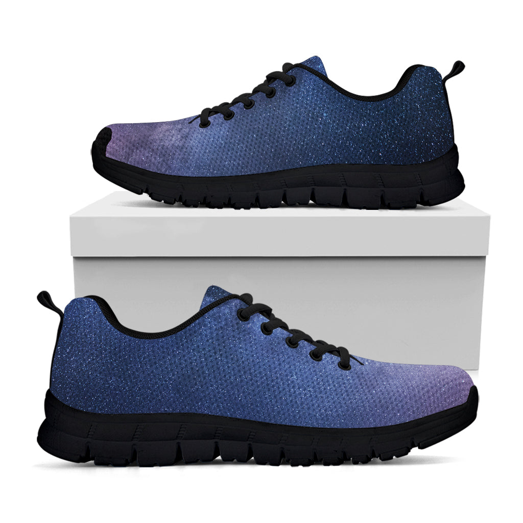 Stars Night Milky Way Print Black Sneakers