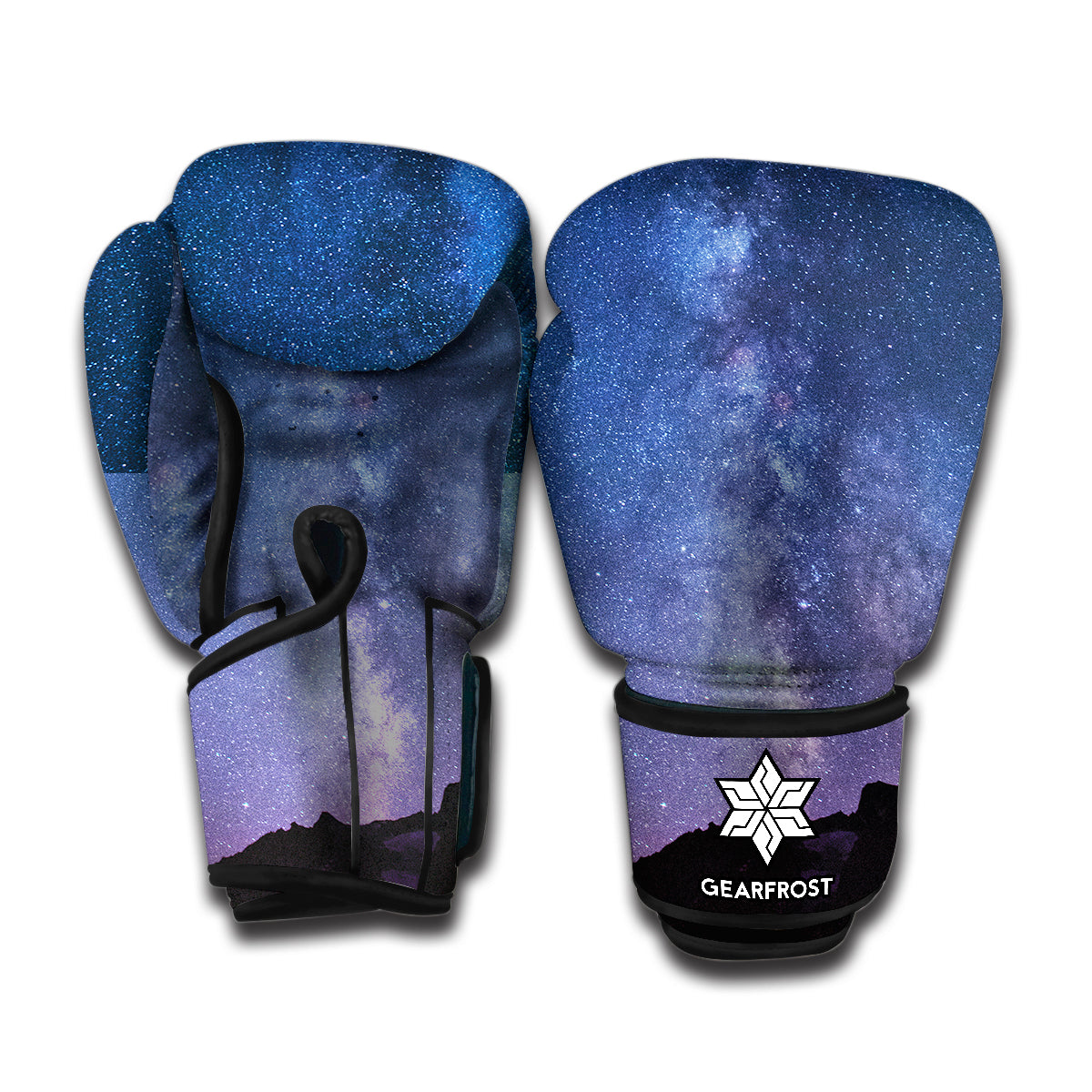 Stars Night Milky Way Print Boxing Gloves