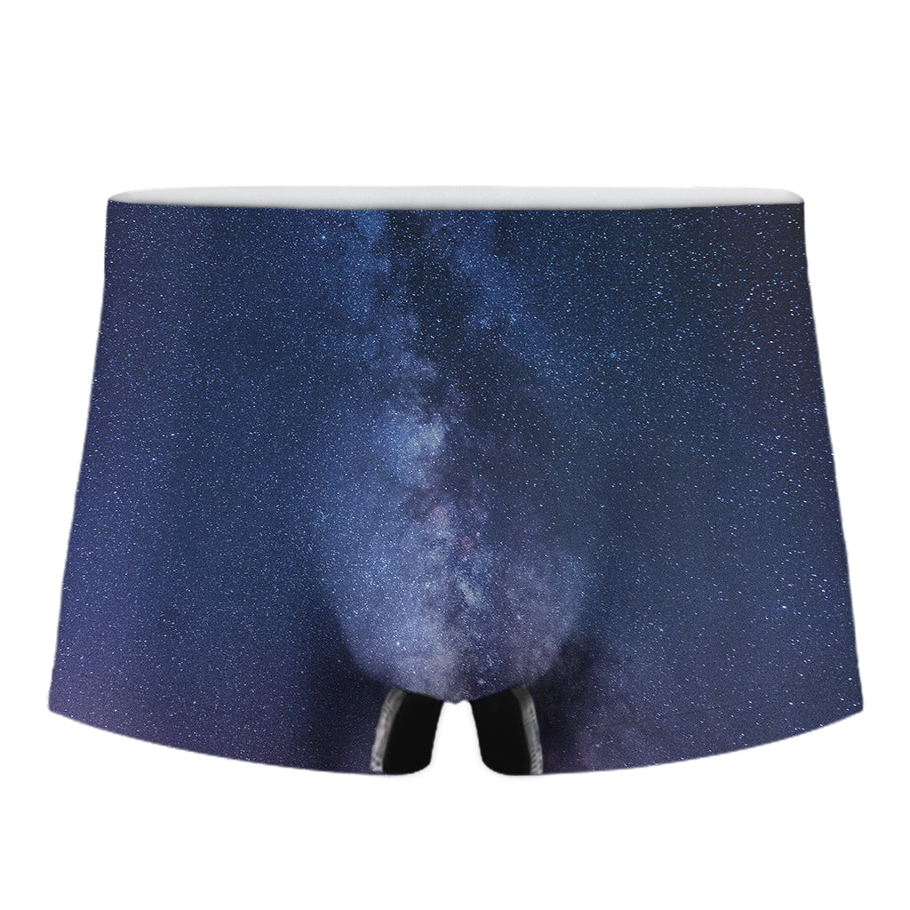 Stars Night Milky Way Print Men's Boxer Briefs