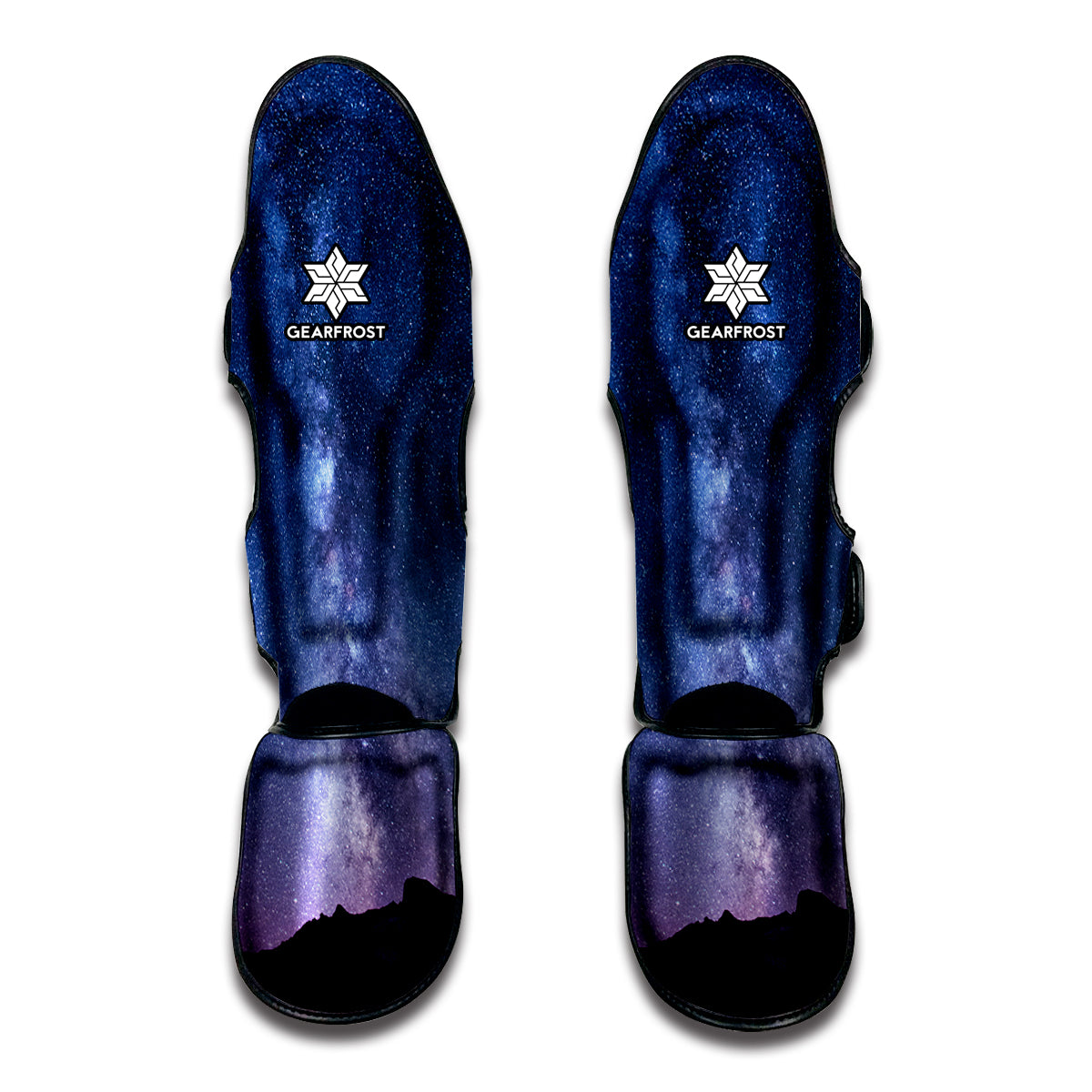 Stars Night Milky Way Print Muay Thai Shin Guards