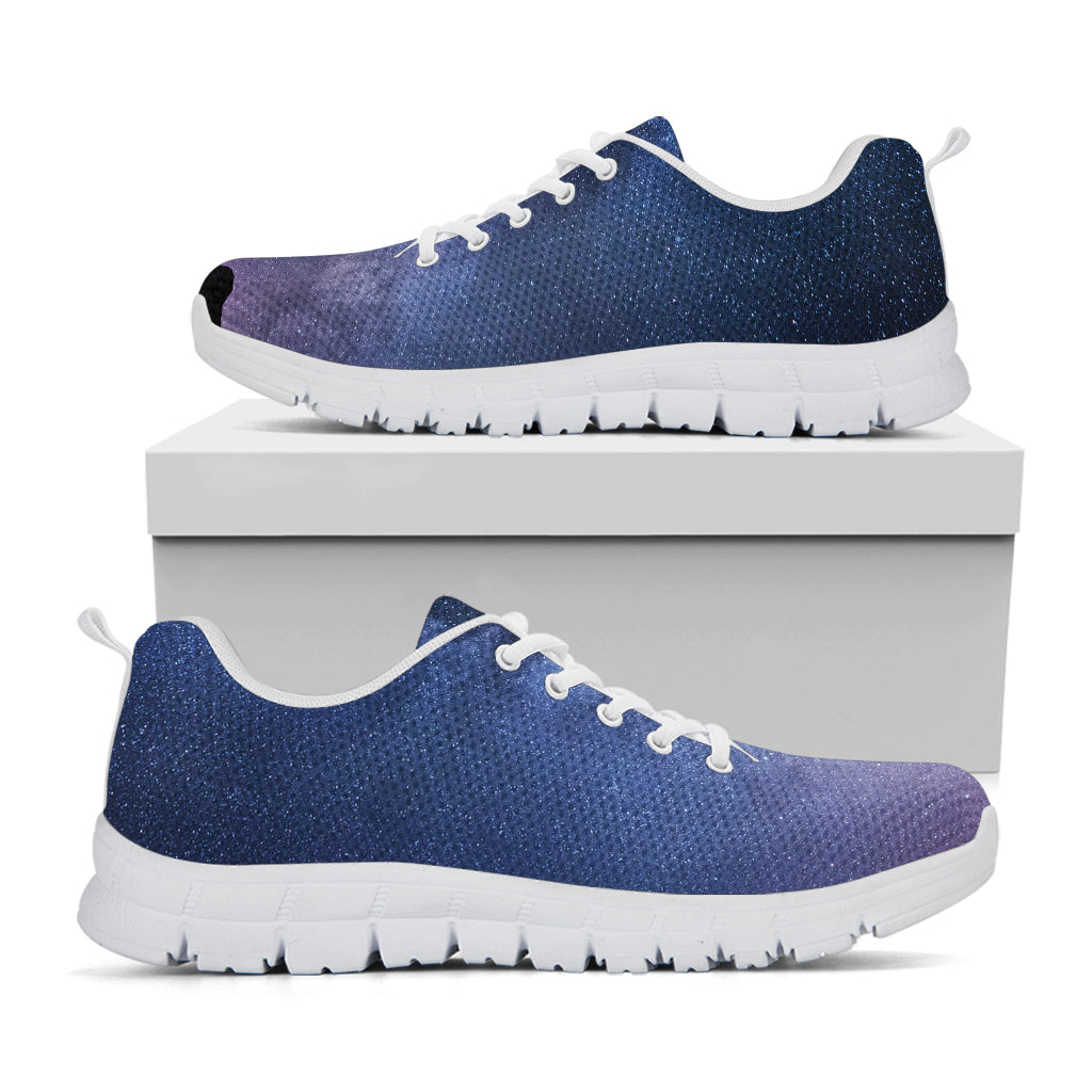 Stars Night Milky Way Print White Sneakers