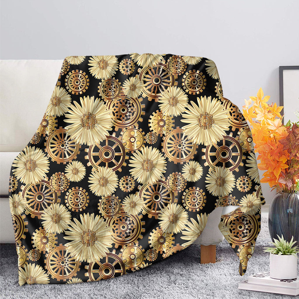 Steampunk Chamomile Pattern Print Blanket