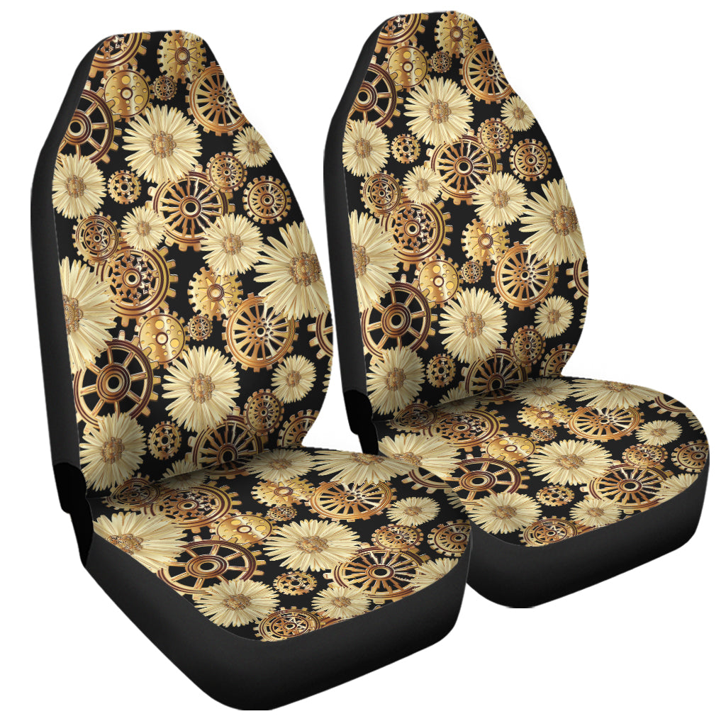 Steampunk Chamomile Pattern Print Universal Fit Car Seat Covers