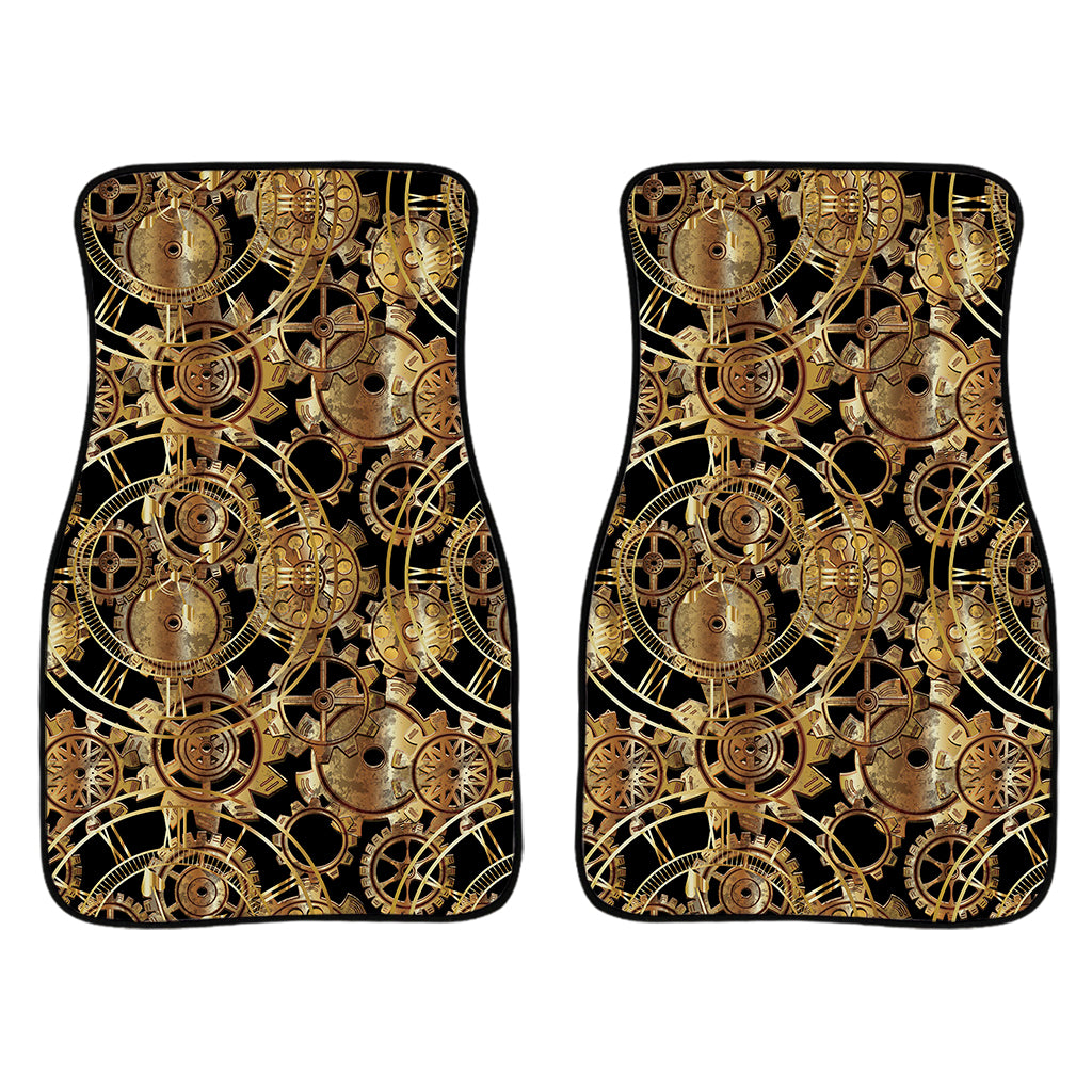 Steampunk Clock Gears Print Front Car Floor Mats