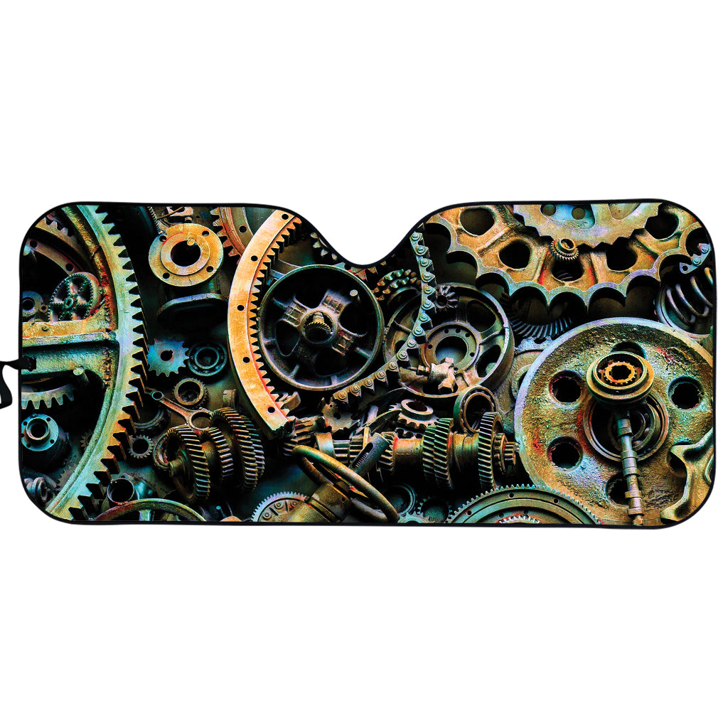 Steampunk Cogs And Gears Print Car Sun Shade