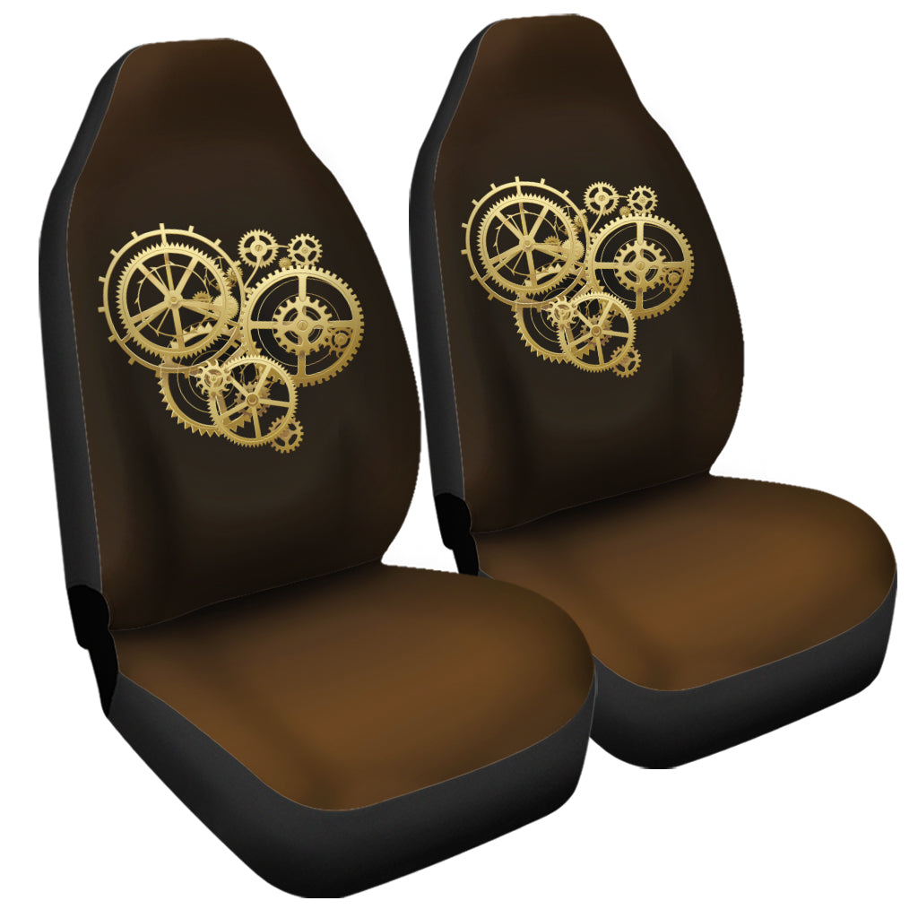 Steampunk Cogwheels Print Universal Fit Car Seat Covers