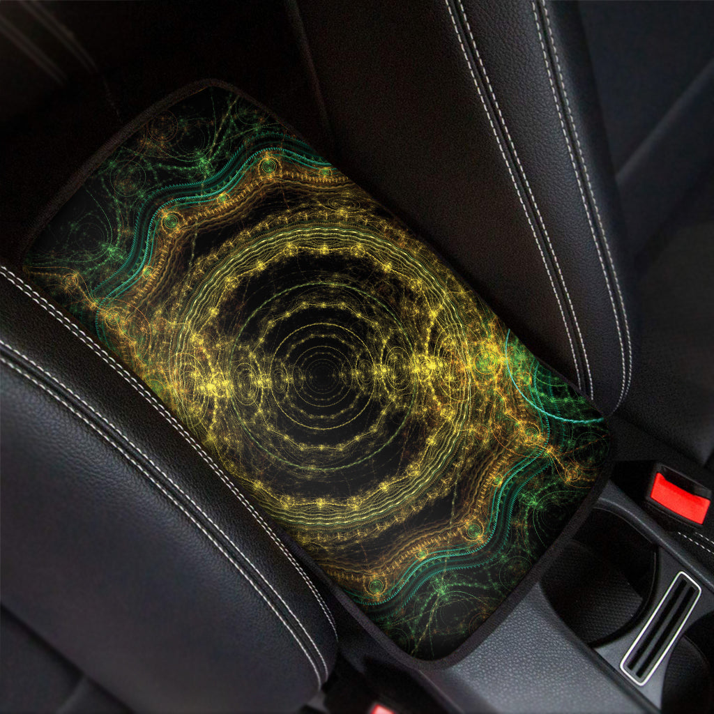 Steampunk Fractal Print Car Center Console Cover