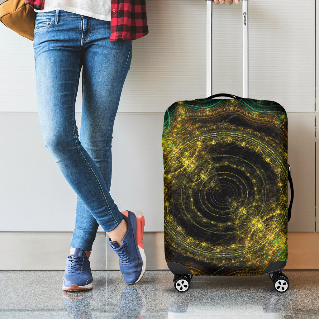 Steampunk Fractal Print Luggage Cover