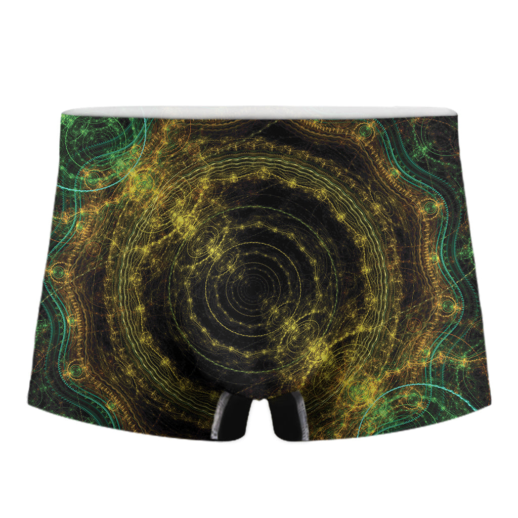 Steampunk Fractal Print Men's Boxer Briefs