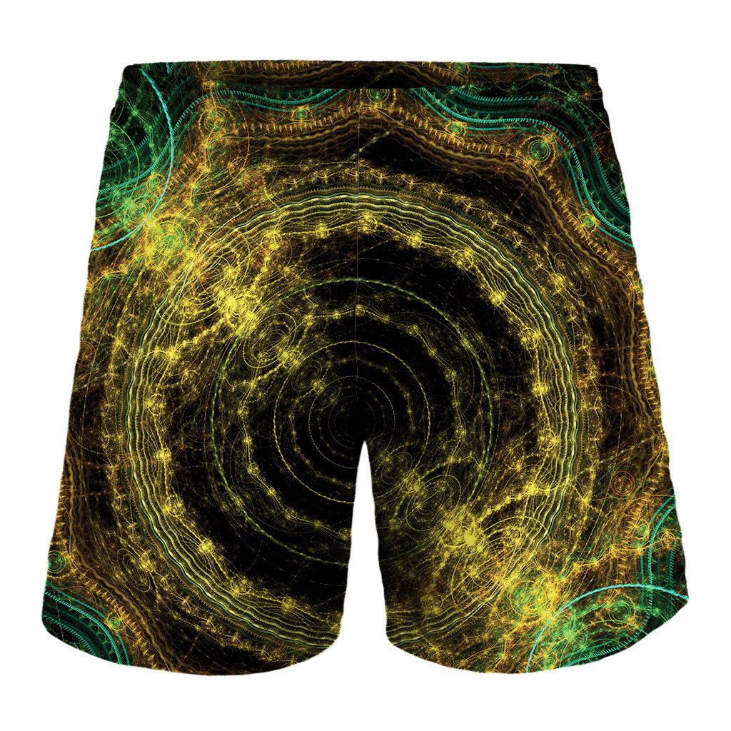 Steampunk Fractal Print Men's Shorts