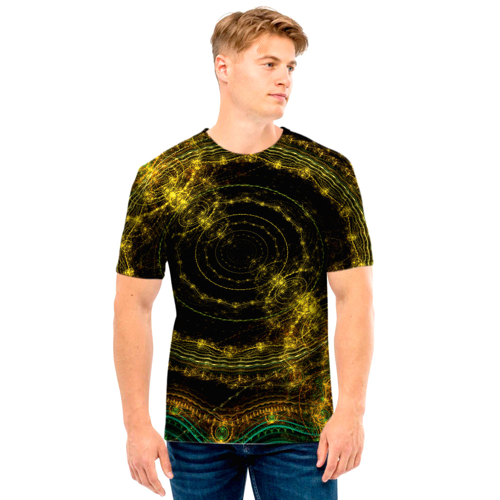 Steampunk Fractal Print Men's T-Shirt