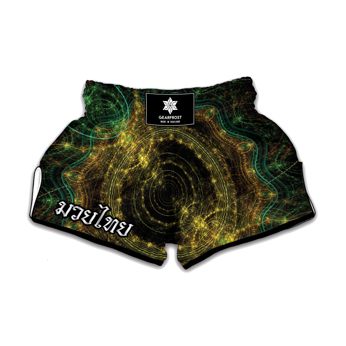 Steampunk Fractal Print Muay Thai Boxing Shorts