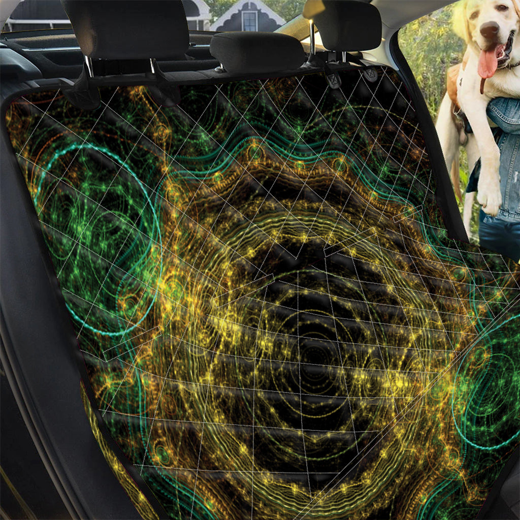 Steampunk Fractal Print Pet Car Back Seat Cover