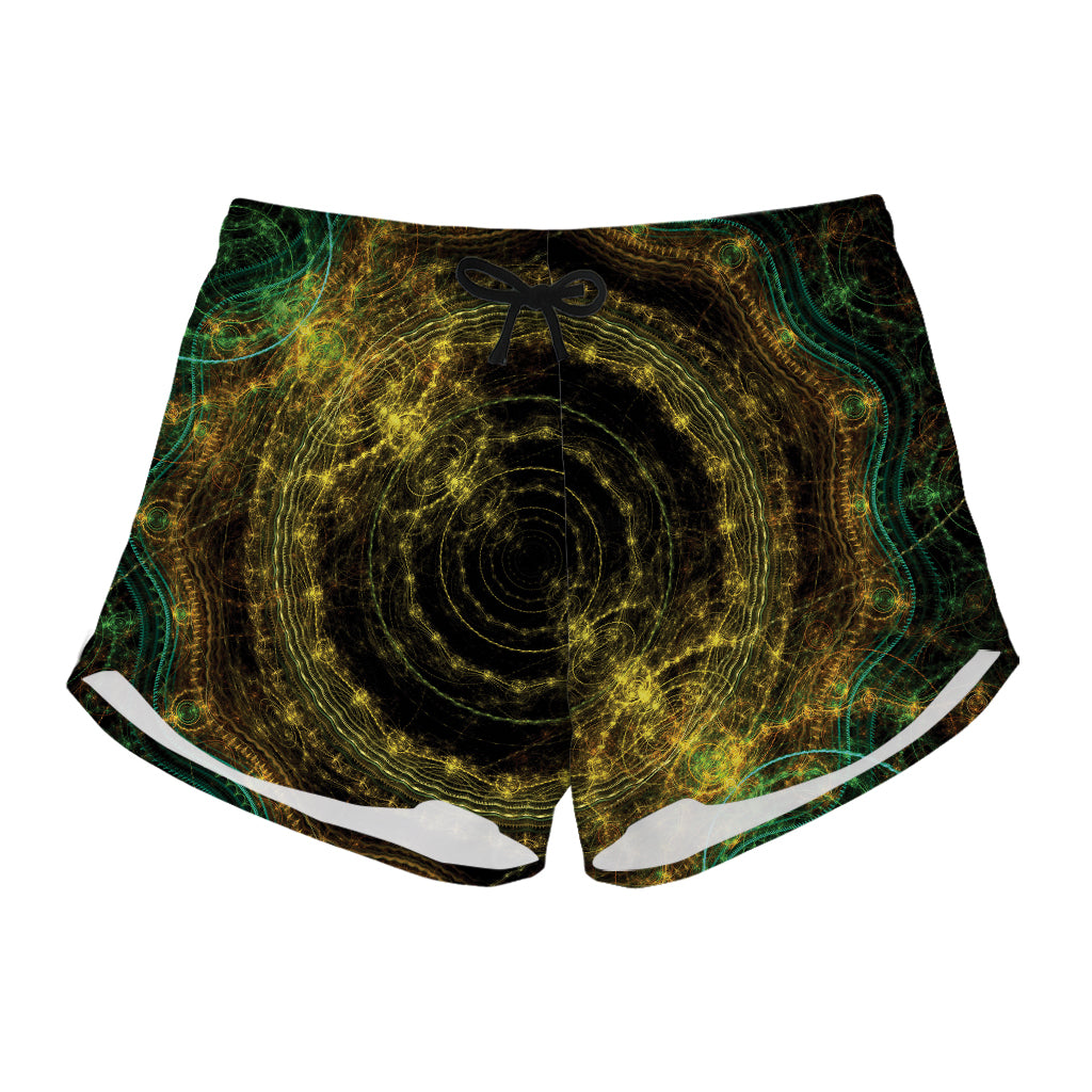 Steampunk Fractal Print Women's Shorts