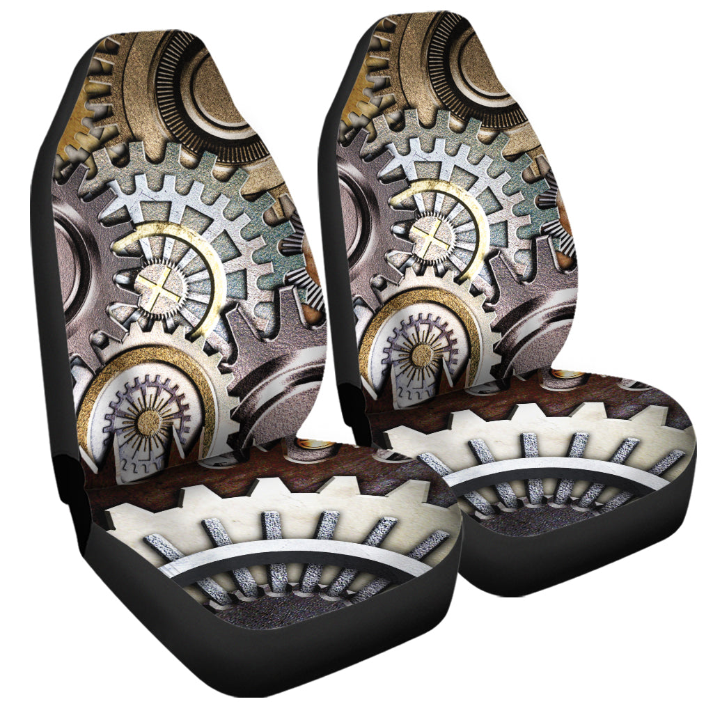 Steampunk Gears And Cogs Print Universal Fit Car Seat Covers