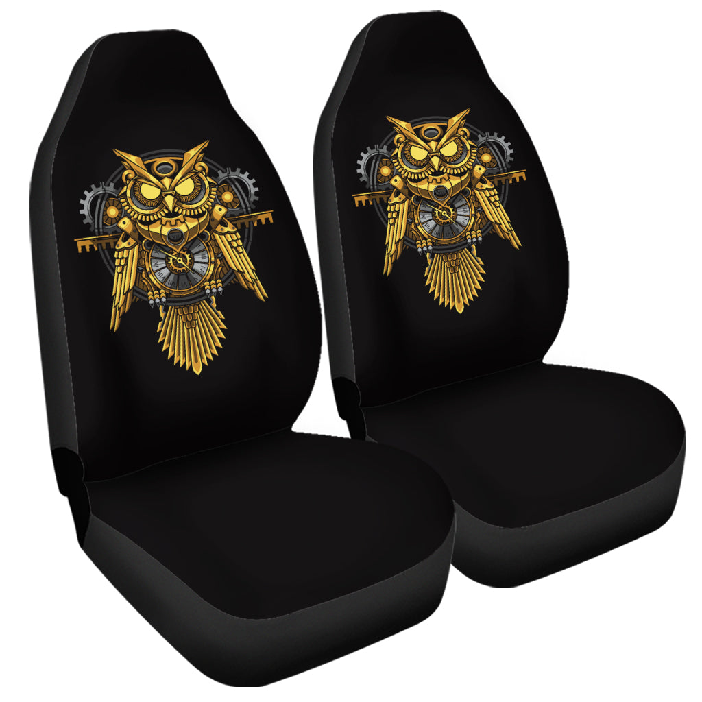 Steampunk Owl Print Universal Fit Car Seat Covers