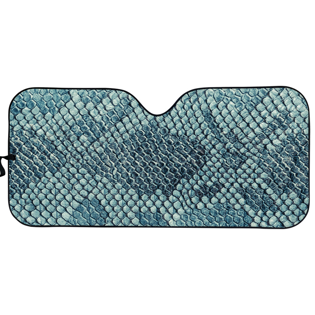 Steel Blue Snakeskin Print Car Sun Shade