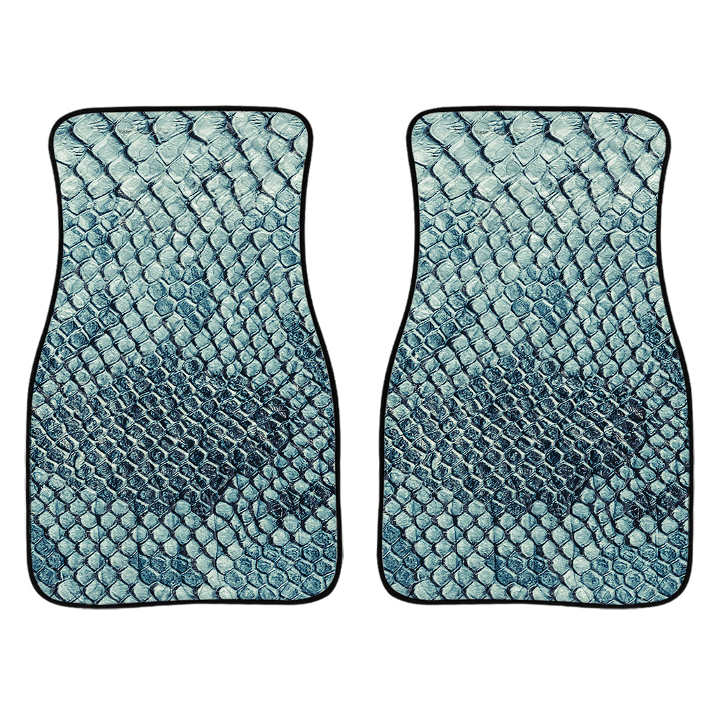 Steel Blue Snakeskin Print Front Car Floor Mats