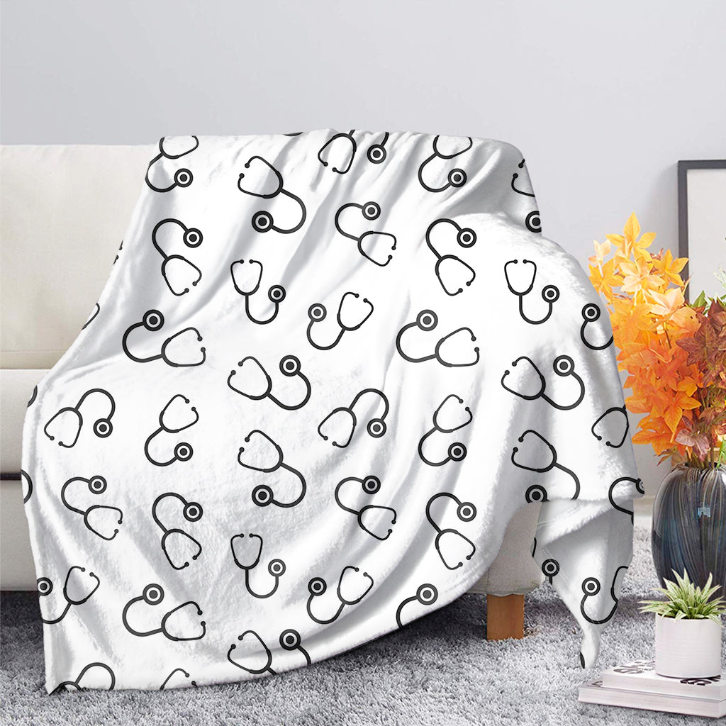 Stethoscope Sign Pattern Print Blanket