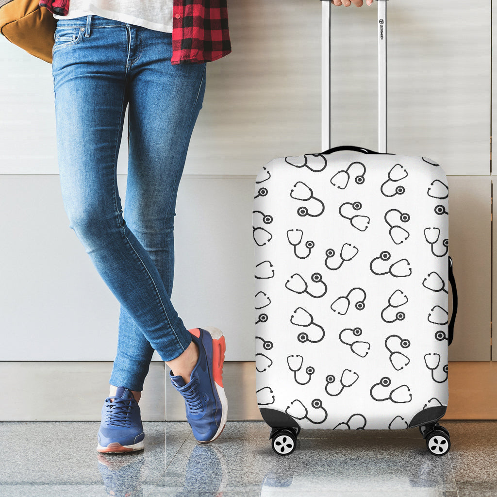 Stethoscope Sign Pattern Print Luggage Cover