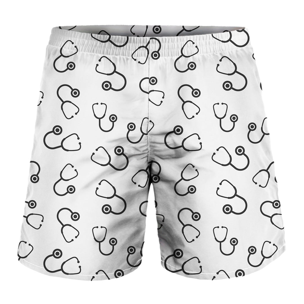 Stethoscope Sign Pattern Print Men's Shorts