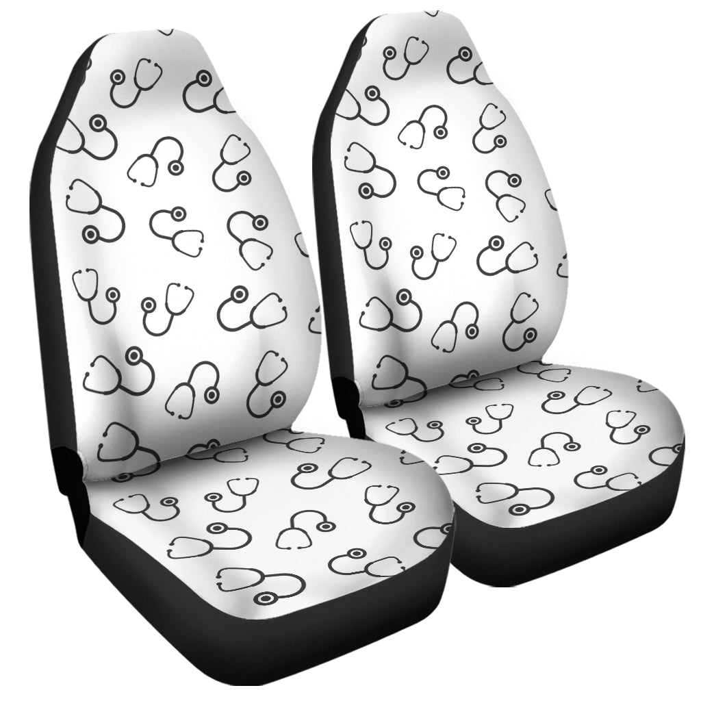 Stethoscope Sign Pattern Print Universal Fit Car Seat Covers