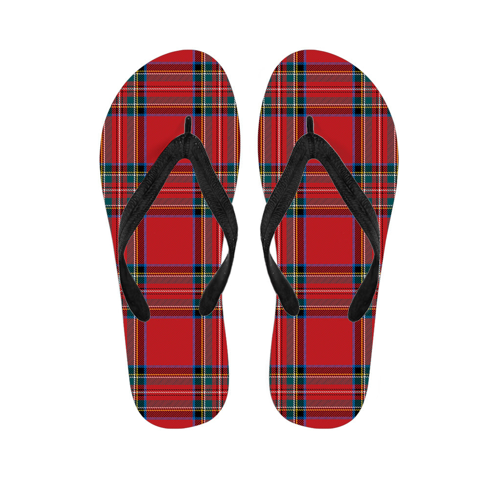 Stewart Tartan Scottish Pattern Print Flip Flops