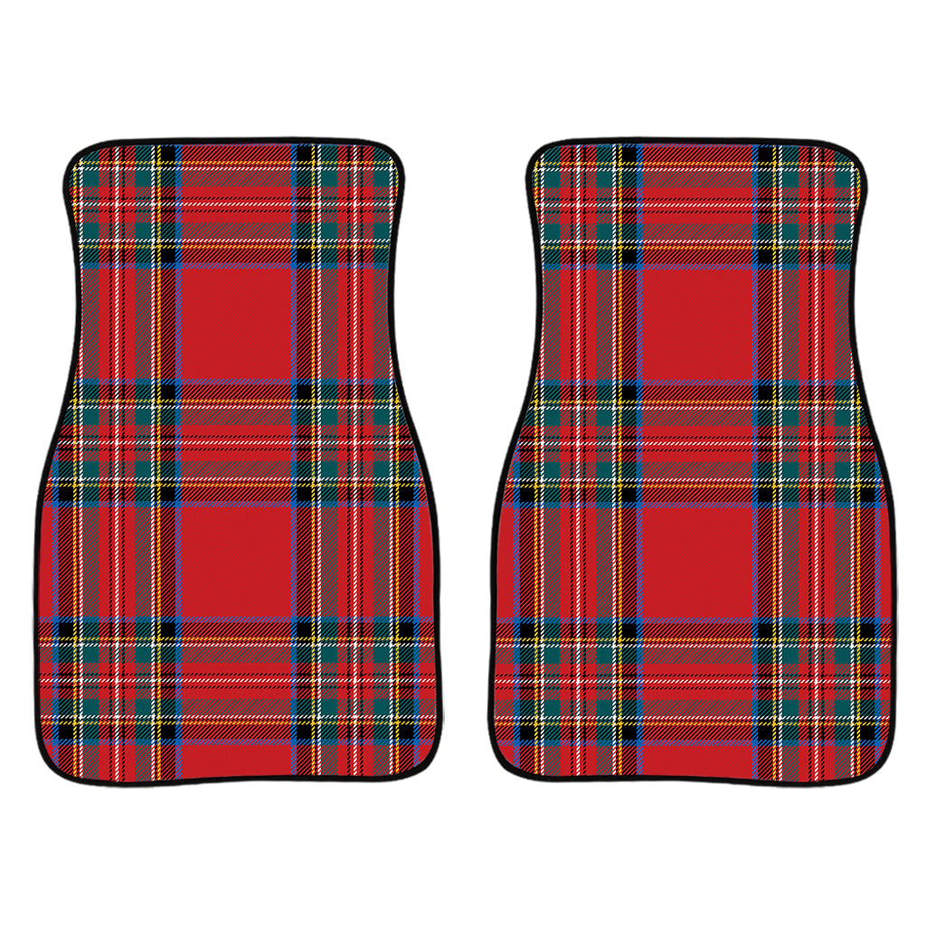 Stewart Tartan Scottish Pattern Print Front Car Floor Mats