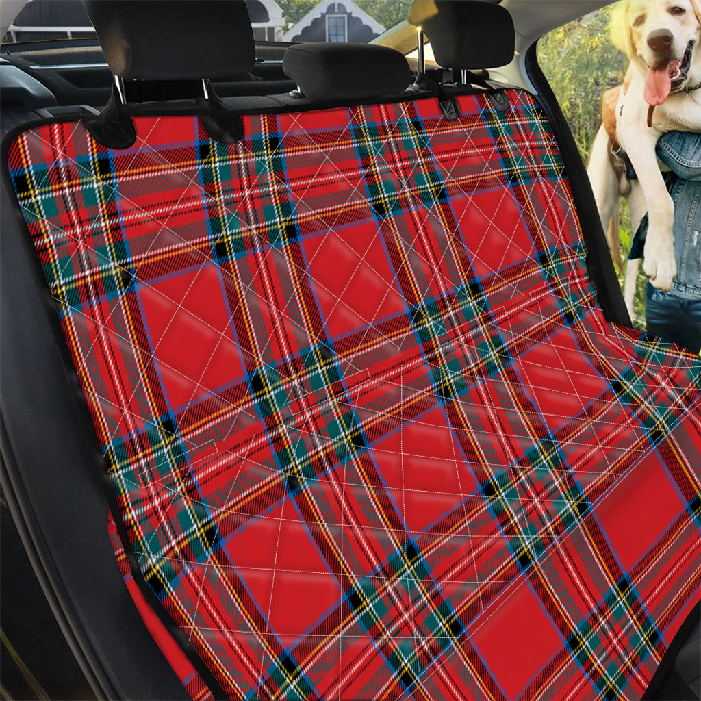 Stewart Tartan Scottish Pattern Print Pet Car Back Seat Cover