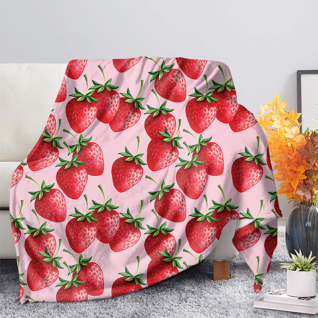 Strawberry Fruit Pattern Print Blanket