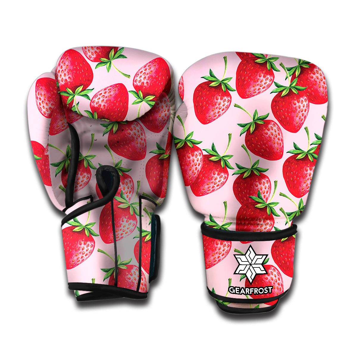 Strawberry Fruit Pattern Print Boxing Gloves