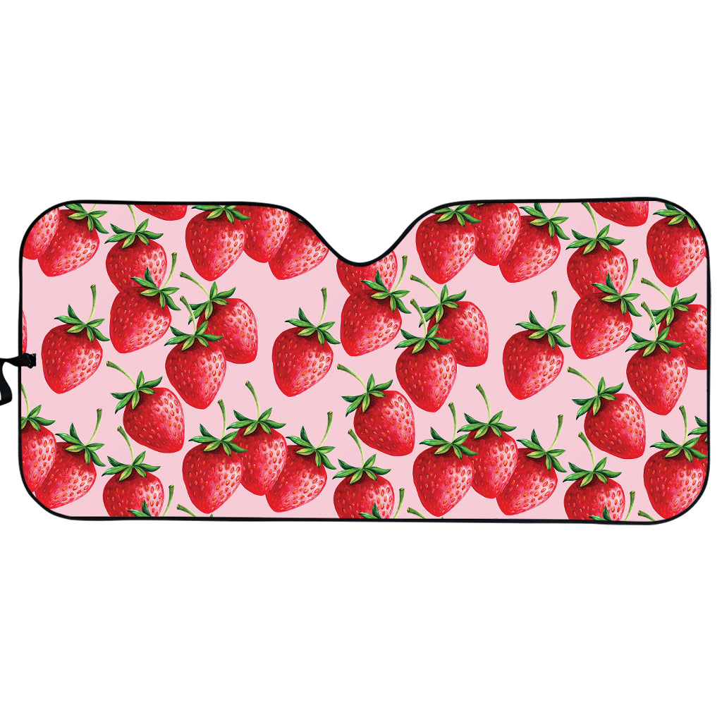 Strawberry Fruit Pattern Print Car Sun Shade