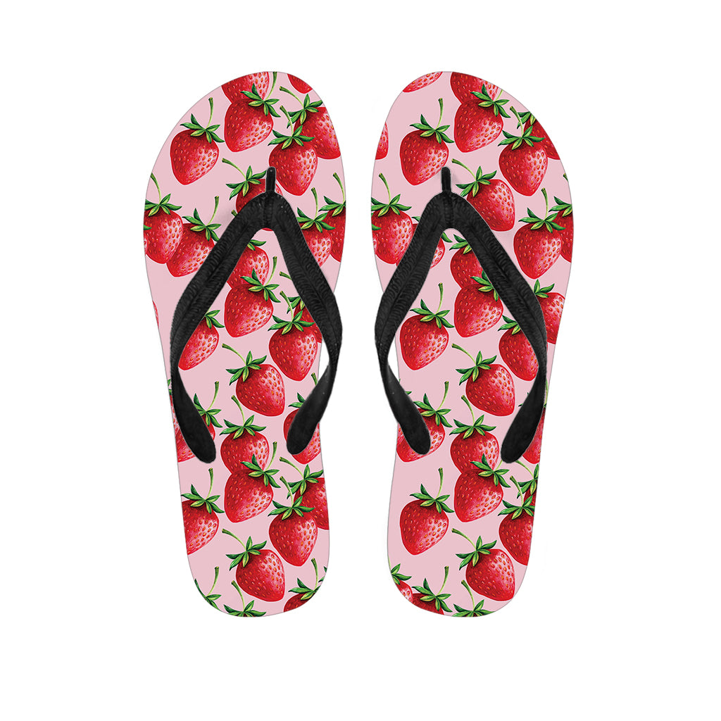 Strawberry Fruit Pattern Print Flip Flops