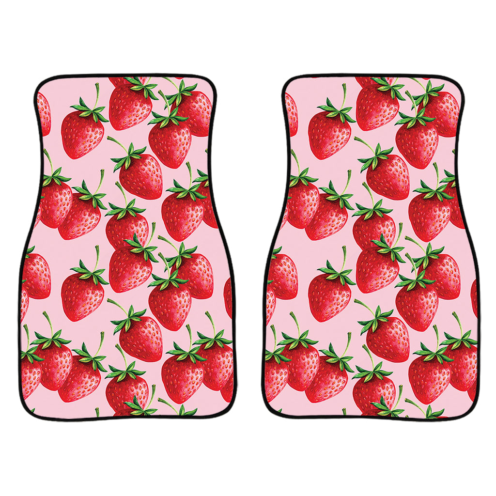 Strawberry Fruit Pattern Print Front Car Floor Mats