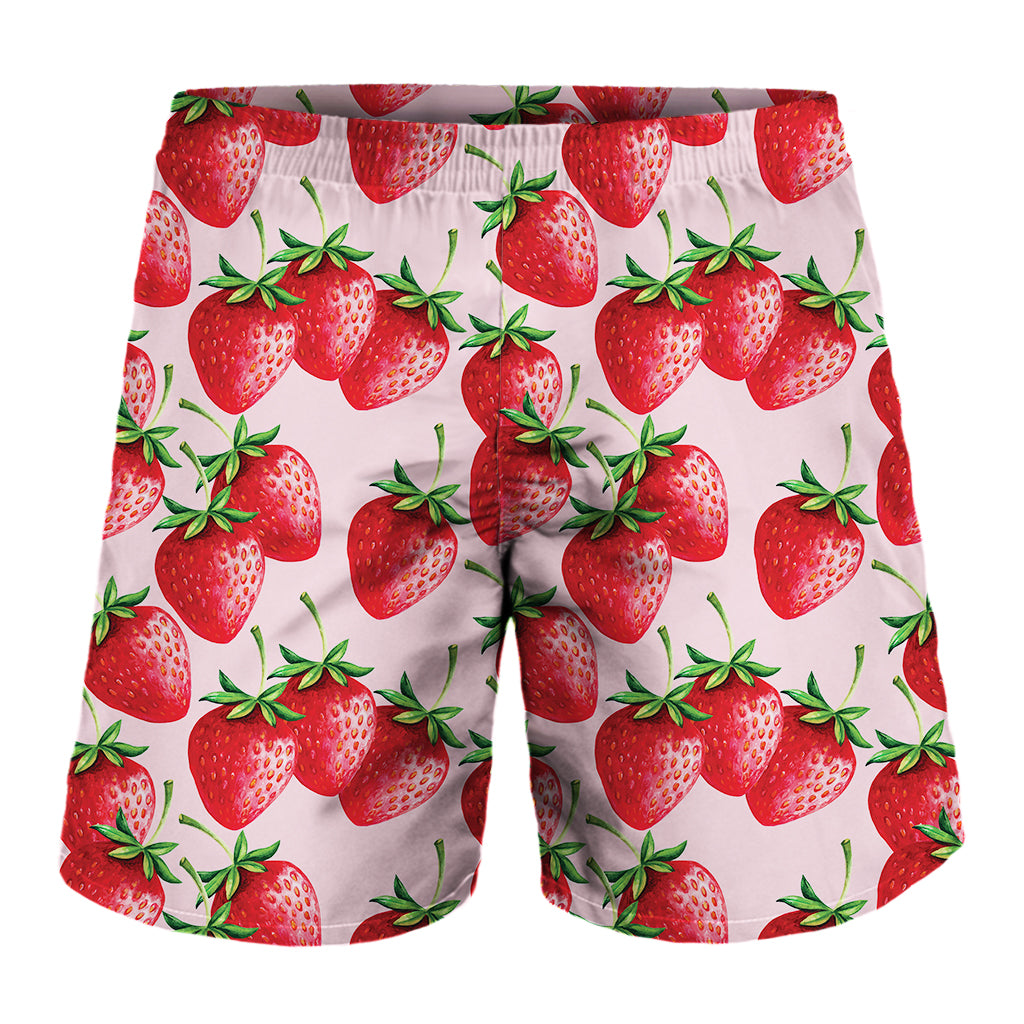 Strawberry Fruit Pattern Print Men's Shorts