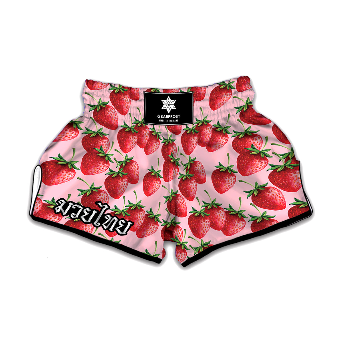 Strawberry Fruit Pattern Print Muay Thai Boxing Shorts