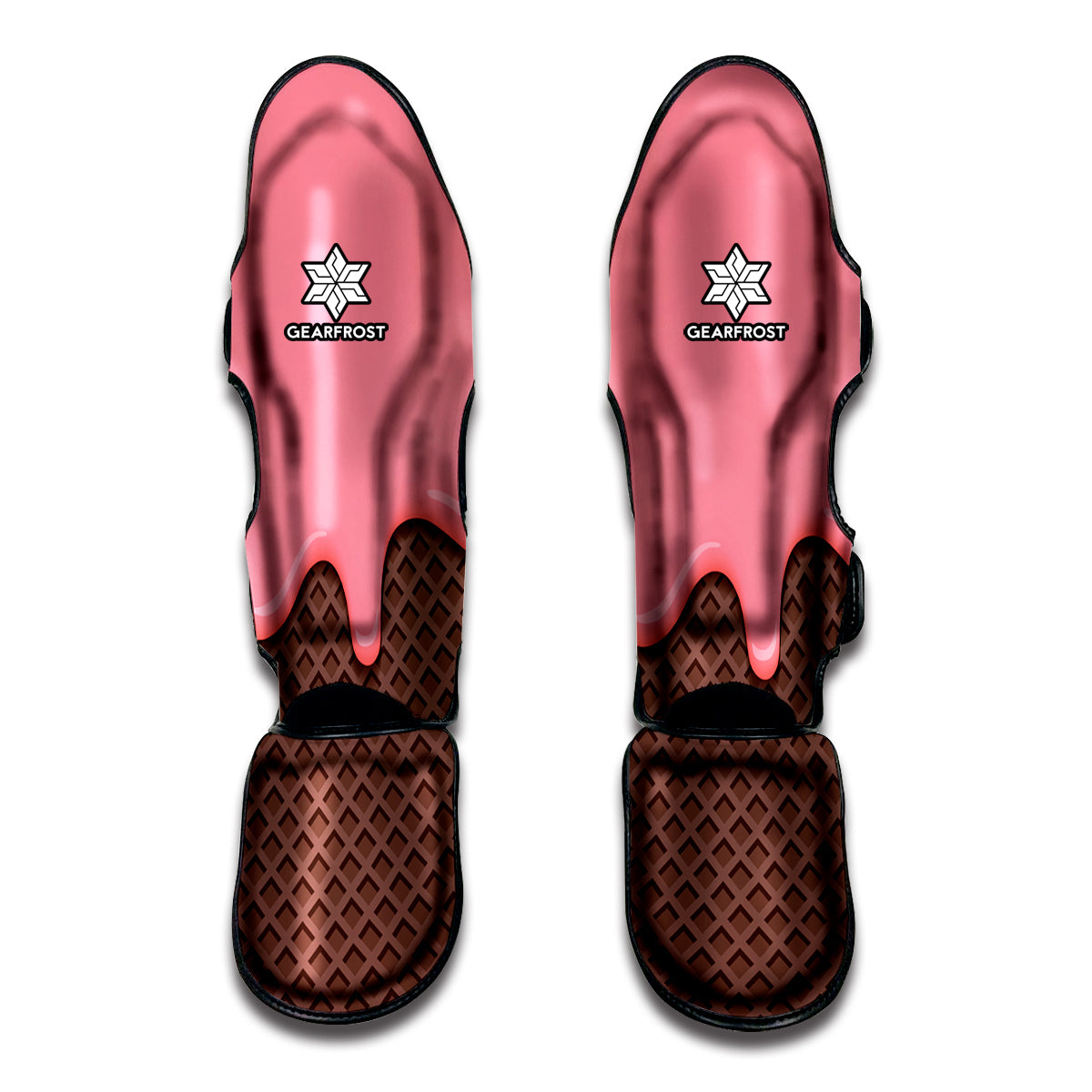 Strawberry Ice Cream Melted Print Muay Thai Shin Guards